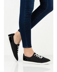 Женские черные кожаные кеды от LOST INK