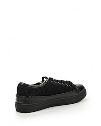 Женские черные кожаные кеды от Moda Alice