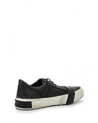 Мужские черные кожаные кеды от Moma