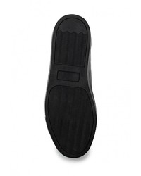 Мужские черные кожаные кеды от Montefiori