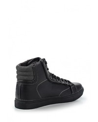 Мужские черные кожаные кеды от Montefiori