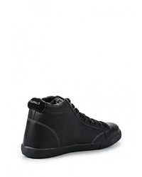 Мужские черные кожаные кеды от Montefiori