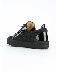Женские черные кожаные кеды от Giuseppe Zanotti Design