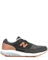 Мужские черные кожаные кеды от New Balance