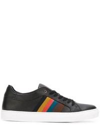 Мужские черные кожаные кеды от Paul Smith