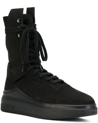 Мужские черные кожаные кеды от Cinzia Araia