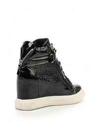 Женские черные кожаные кеды от Playgirl