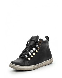 Женские черные кожаные кеды от Playgirl