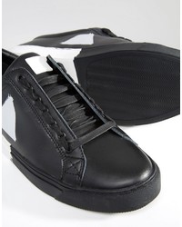 Мужские черные кожаные кеды от Religion