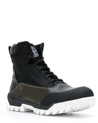 Мужские черные кожаные кеды от Stone Island