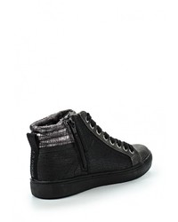 Женские черные кожаные кеды от s.Oliver