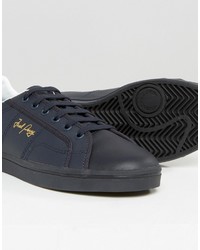 Мужские черные кожаные кеды от Fred Perry