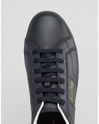 Мужские черные кожаные кеды от Fred Perry