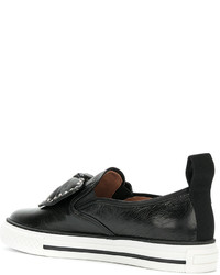 Женские черные кожаные кеды от RED Valentino