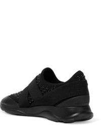 Женские черные кожаные кеды от Christopher Kane