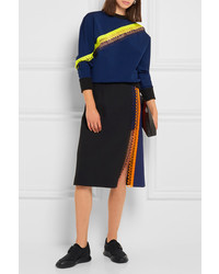 Женские черные кожаные кеды от Christopher Kane