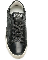 Женские черные кожаные кеды от Golden Goose Deluxe Brand