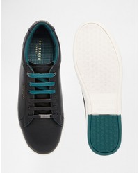 Мужские черные кожаные кеды от Ted Baker