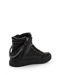 Женские черные кожаные кеды от Tulipano