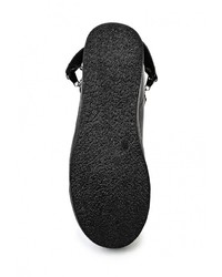 Женские черные кожаные кеды от Tulipano