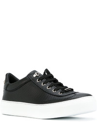 Мужские черные кожаные кеды от Jimmy Choo