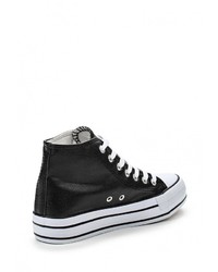 Женские черные кожаные кеды от Zona3