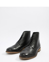 Мужские черные кожаные классические ботинки от ASOS DESIGN