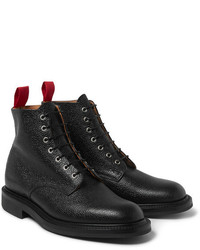 Мужские черные кожаные классические ботинки от Oliver Spencer