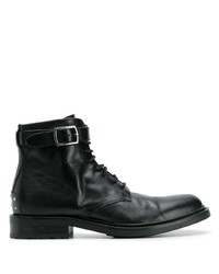 Мужские черные кожаные классические ботинки от Saint Laurent