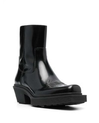 Мужские черные кожаные ковбойские сапоги от VTMNTS