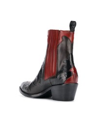 Женские черные кожаные ковбойские сапоги от Sartore