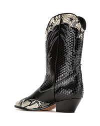 Женские черные кожаные ковбойские сапоги от Schutz