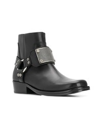 Мужские черные кожаные ковбойские сапоги от Diesel