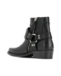 Мужские черные кожаные ковбойские сапоги от Diesel