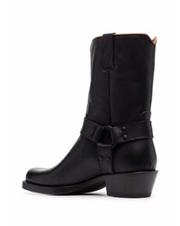 Мужские черные кожаные ковбойские сапоги от Buttero