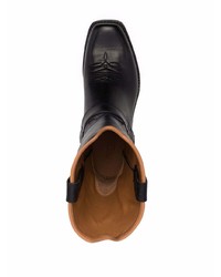 Мужские черные кожаные ковбойские сапоги от Buttero