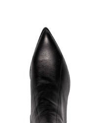 Мужские черные кожаные ковбойские сапоги от Saint Laurent