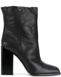 Женские черные кожаные ковбойские сапоги от Saint Laurent