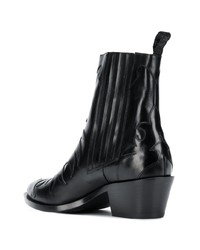 Женские черные кожаные ковбойские сапоги от Sartore