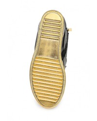 Черные кожаные кроссовки на танкетке от Botticelli Limited