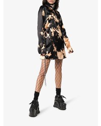 Черные кожаные кроссовки на танкетке от MARQUES ALMEIDA