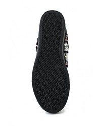 Черные кожаные кроссовки на танкетке от Via Giulia