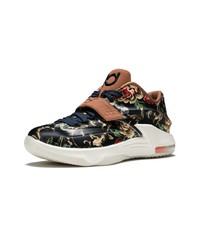 Мужские черные кожаные кроссовки с принтом от Nike