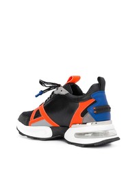 Мужские черные кожаные кроссовки с принтом от Philipp Plein