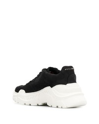 Мужские черные кожаные кроссовки от Philipp Plein