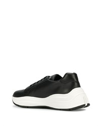Мужские черные кожаные кроссовки от Prada