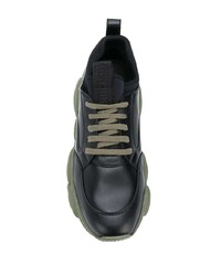 Мужские черные кожаные кроссовки от Moschino