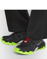 Мужские черные кожаные кроссовки от Valentino