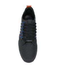 Мужские черные кожаные кроссовки от DSQUARED2