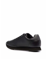 Мужские черные кожаные кроссовки от Tommy Hilfiger